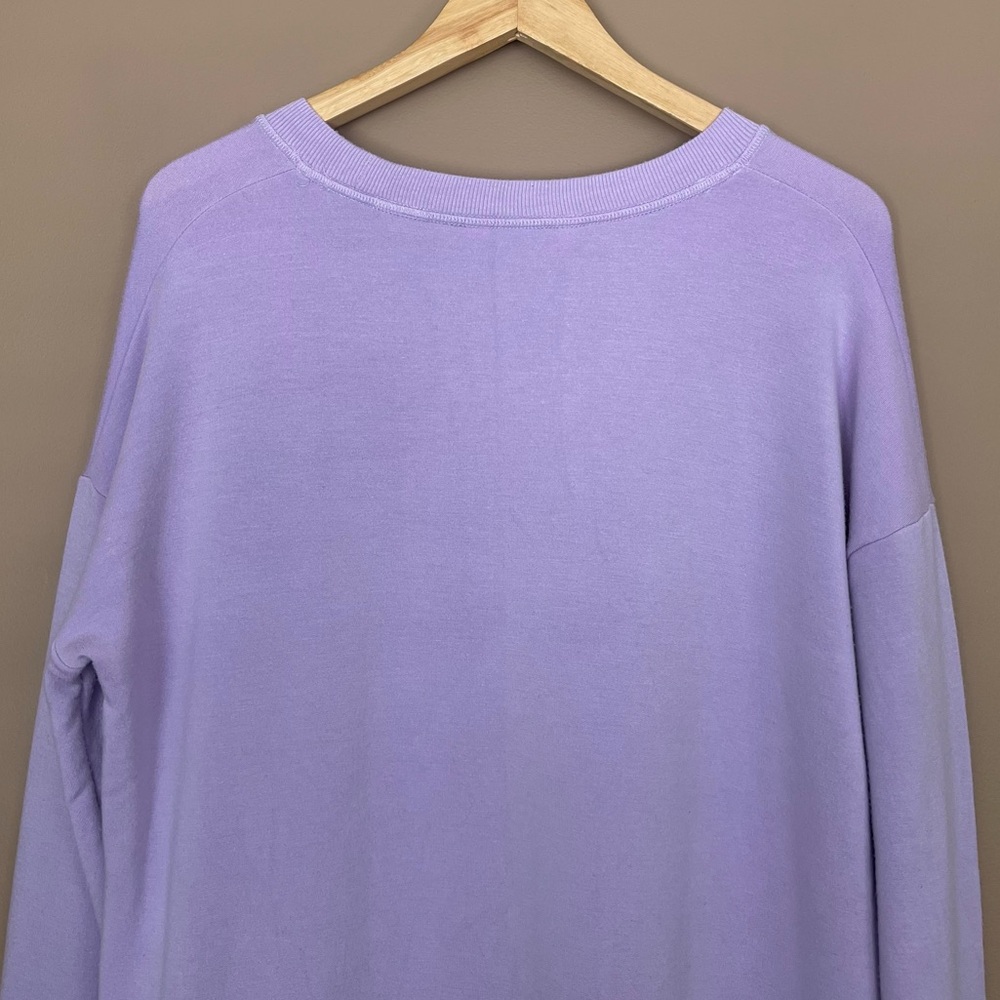{Athleta} Coaster Luxe Pullover Sweatshirt in Lilac Purple - Women's Medium - Picture 5 of 9